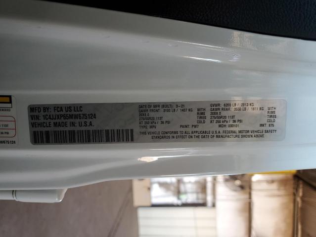 1C4JJXP65MW675124 - 2021 JEEP WRANGLER U SAHARA 4XE WHITE photo 12