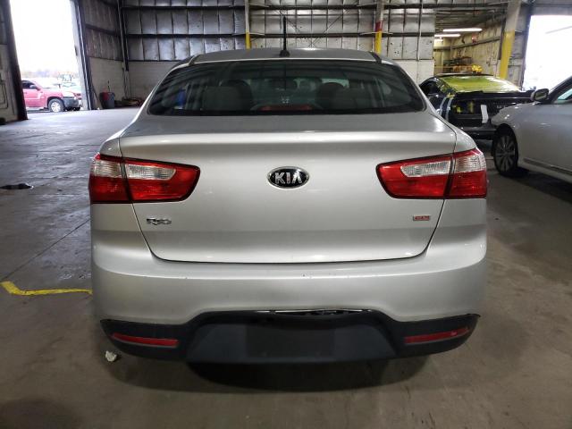 KNADM4A34F6431787 - 2015 KIA RIO LX SILVER photo 6