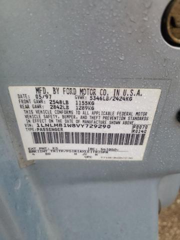 1LNLM81W8VY729290 - 1997 LINCOLN TOWN CAR EXECUTIVE BLUE photo 12