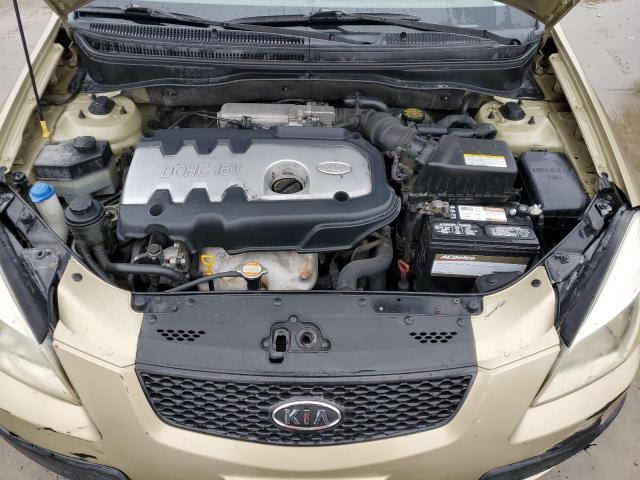 KNADE123466136280 - 2006 KIA RIO BEIGE photo 11