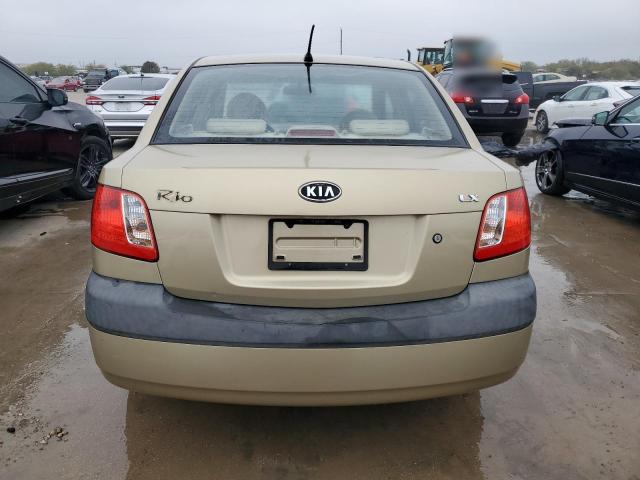 KNADE123466136280 - 2006 KIA RIO BEIGE photo 6