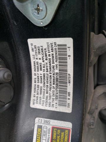 19XFA1F55BE000120 - 2011 HONDA CIVIC LX BLACK photo 13