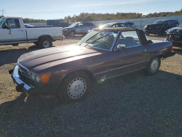 WDBBA48D9HA074252 - 1987 MERCEDES-BENZ 560 SL BURGUNDY photo 1