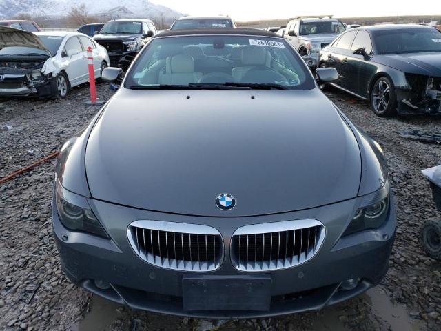 WBAEK73455B325324 - 2005 BMW 645 CI AUTOMATIC Сұр фото 5