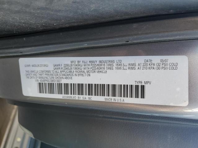 4S4BP60C086313927 - 2008 SUBARU OUTBACK SILVER photo 13