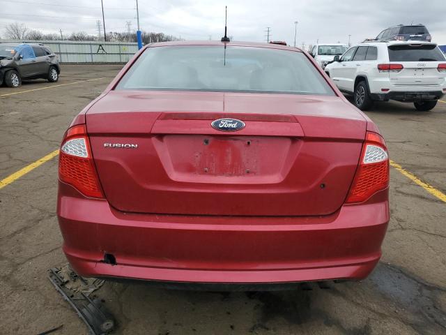 3FAHP0GA1CR174604 - 2012 FORD FUSION S BURGUNDY photo 6