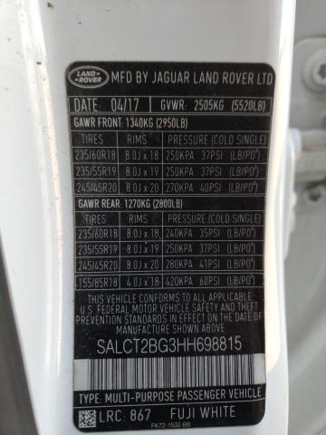 SALCT2BG3HH698815 - 2017 LAND ROVER DISCOVERY HSE LUXURY WHITE photo 14