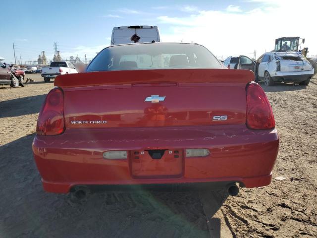 2G1WL15CX69378618 - 2006 CHEVROLET MONTE CARL SS წითელი ფოტო 6