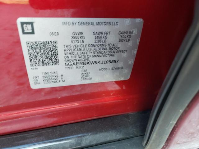 5GAERBKW5KJ105897 - 2019 BUICK ENCLAVE ESSENCE 红色 照片 14