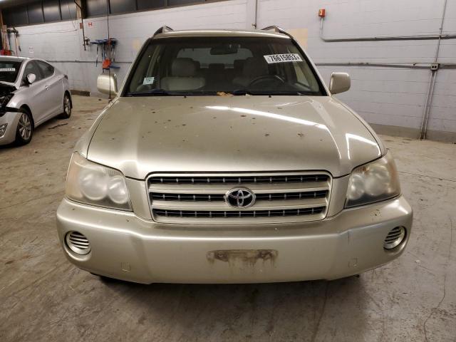 JTEGD21A030065811 - 2003 TOYOTA HIGHLANDER GOLD photo 5