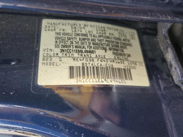 3N1CC11E69L494601 - 2009 NISSAN VERSA S BLUE photo 13