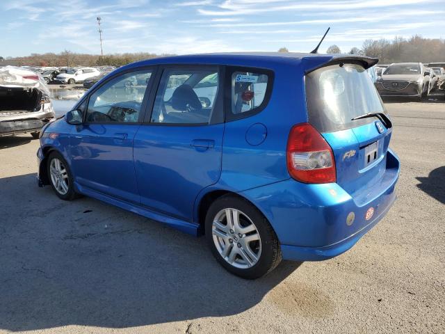 JHMGD38668S033774 - 2008 HONDA FIT SPORT BLUE photo 2