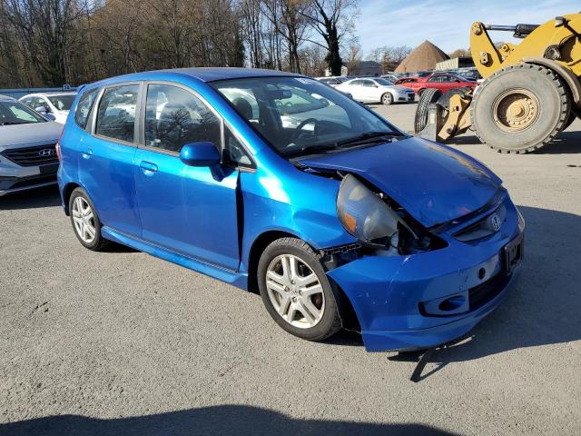 JHMGD38668S033774 - 2008 HONDA FIT SPORT BLUE photo 4