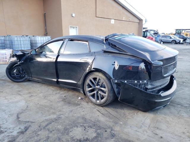 5YJSA1E59MF429337 - 2021 TESLA MODEL S BLACK photo 2