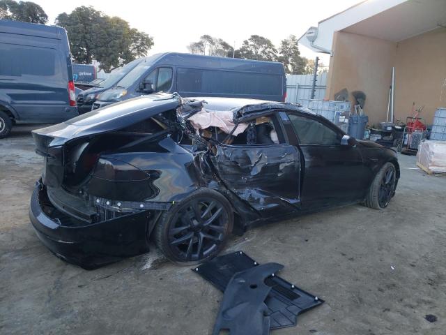 5YJSA1E59MF429337 - 2021 TESLA MODEL S BLACK photo 3