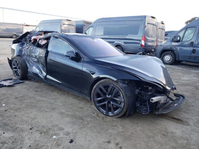 5YJSA1E59MF429337 - 2021 TESLA MODEL S BLACK photo 4