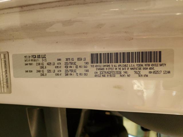 3C6TRVAG2FE515536 - 2015 RAM PROMASTER 1500 STANDARD Սպիտակ լուսանկար 13