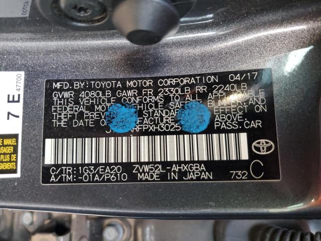 JTDKARFPXH3025710 - 2017 TOYOTA PRIUS PRIM CHARCOAL photo 13