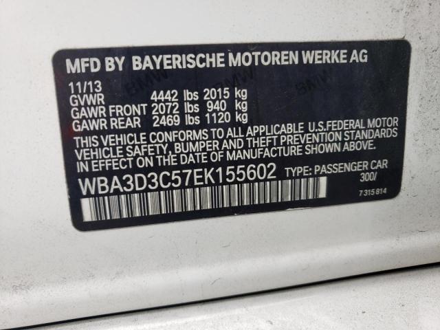 WBA3D3C57EK155602 - 2014 BMW 328 D WHITE photo 12