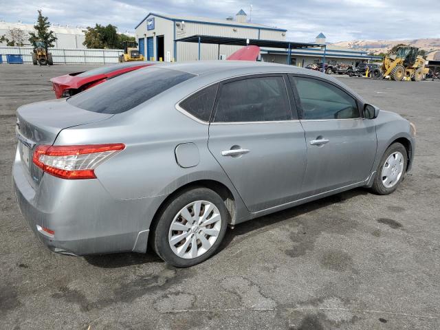 3N1AB7AP9EL683025 - 2014 NISSAN SENTRA S SILVER photo 3