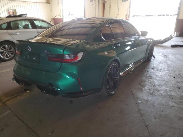WBS43AY03PFP12537 - 2023 BMW M3 COMPETITION GREEN photo 3