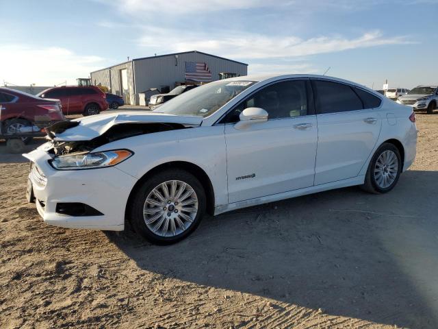 3FA6P0LU5ER128655 - 2014 FORD FUSION SE HYBRID WHITE photo 1