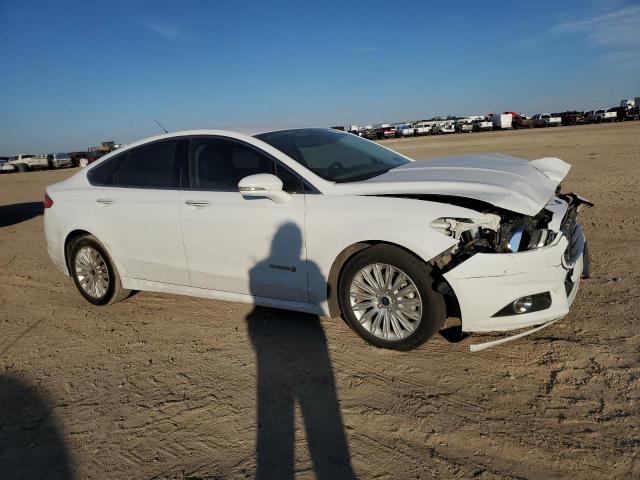 3FA6P0LU5ER128655 - 2014 FORD FUSION SE HYBRID WHITE photo 4