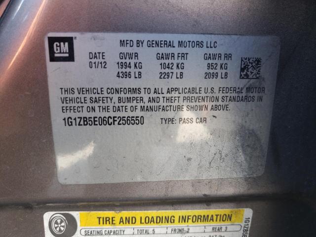 1G1ZB5E06CF256550 - 2012 CHEVROLET MALIBU LS TAN photo 12