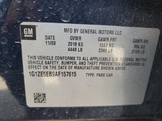 1G1ZE5EB9AF157615 - 2010 CHEVROLET MALIBU LTZ ლურჯი ფოტო 12