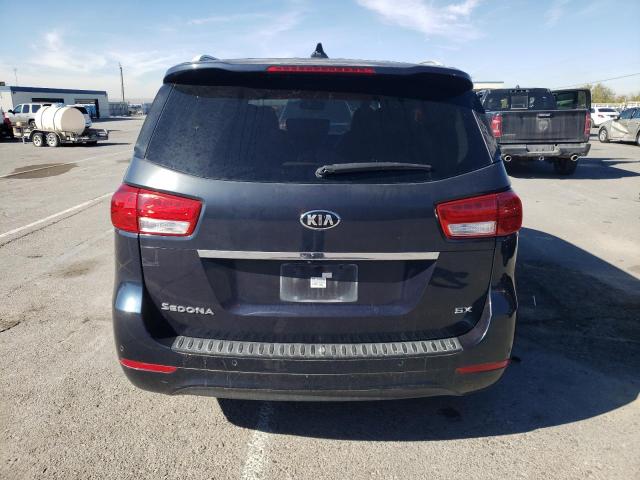 KNDMC5C16F6050644 - 2015 KIA SEDONA EX BLUE photo 6