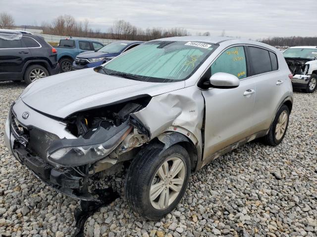 KNDPMCAC6K7613117 - 2019 KIA SPORTAGE LX SILVER photo 1