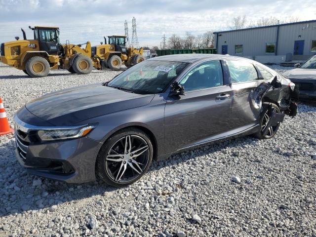 1HGCV2F96NA002712 - 2022 HONDA ACCORD TOURING GRAY photo 1