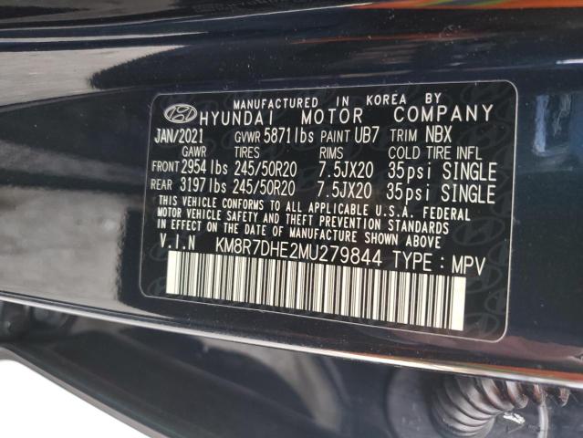 KM8R7DHE2MU279844 - 2021 HYUNDAI PALISADE CALLIGRAPHY BLACK photo 13