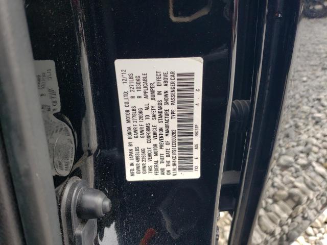 JH4KC1F91EC000282 - 2014 ACURA RLX ADVANCE BLACK photo 12