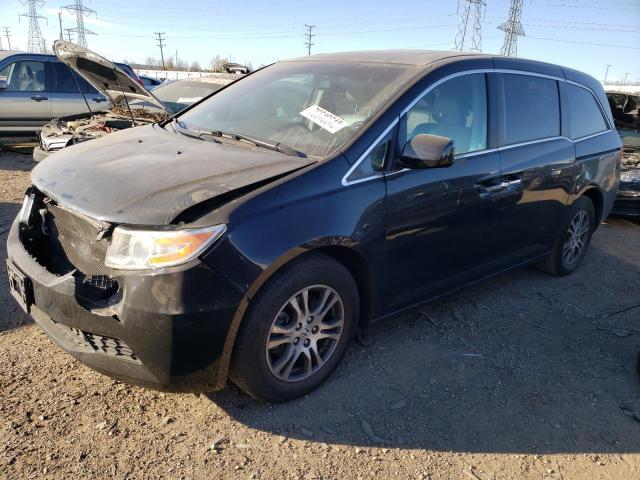 5FNRL5H62BB035437 - 2011 HONDA ODYSSEY EXL BLACK photo 1