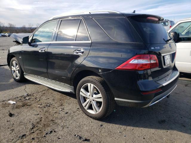 4JGDA5HB8CA097296 - 2012 MERCEDES-BENZ ML 350 4MATIC BLACK photo 2