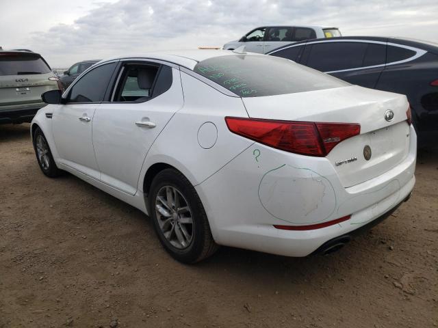 KNAGM4A74C5272674 - 2012 KIA OPTIMA LX WHITE photo 2