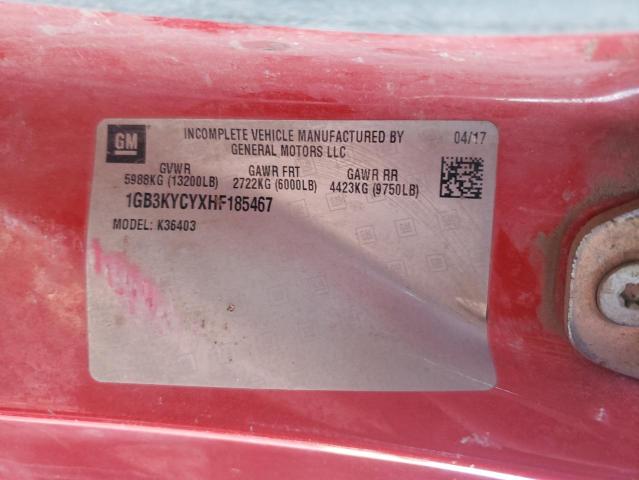 1GB3KYCYXHF185467 - 2017 CHEVROLET 3500 K3500 RED photo 12