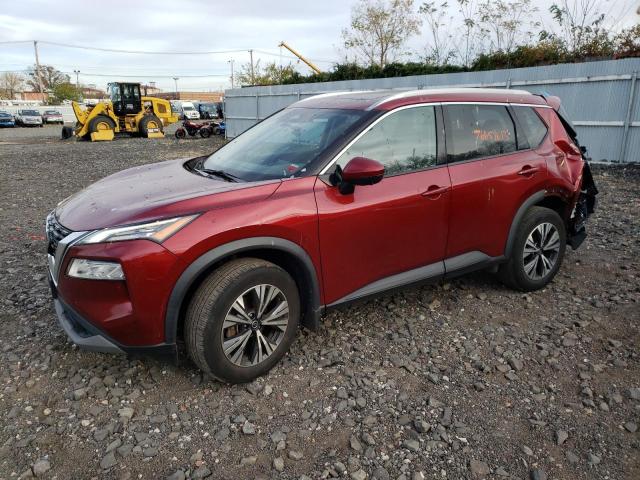 5N1AT3BB0MC789262 - 2021 NISSAN ROGUE SV RED photo 1