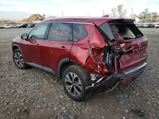 5N1AT3BB0MC789262 - 2021 NISSAN ROGUE SV RED photo 2