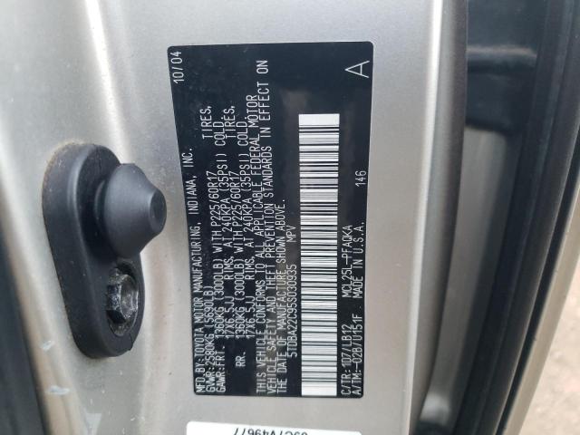 5TDBA22C95S030935 - 2005 TOYOTA SIENNA XLE SILVER photo 13