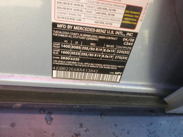 4JGBB22E68A413842 - 2008 MERCEDES-BENZ ML 320 CDI WHITE photo 13