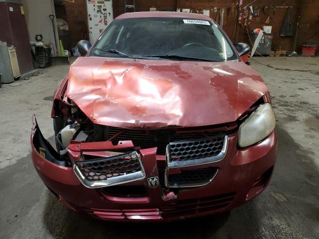 1B3EL46X75N588998 - 2005 DODGE STRATUS SXT RED photo 5