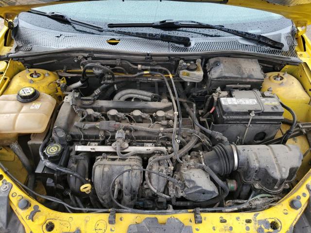 1FAFP31N57W143444 - 2007 FORD FOCUS ZX3 YELLOW photo 11