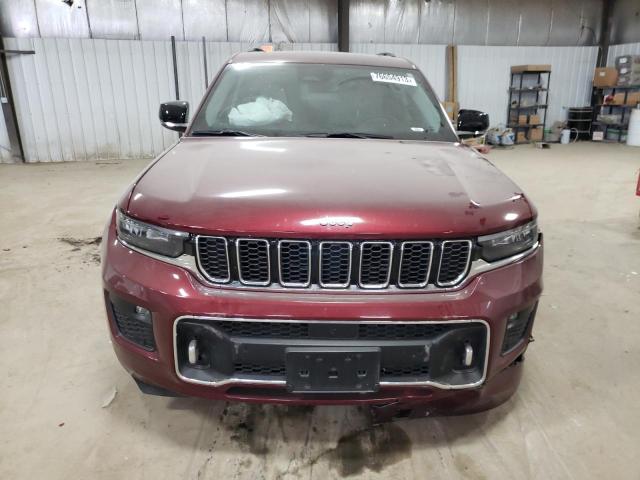 1C4RJKDG1N8518862 - 2022 JEEP GRAND CHER L OVERLAND MAROON photo 5