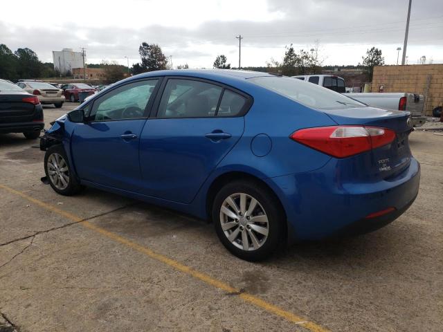 KNAFX4A66E5211565 - 2014 KIA FORTE LX BLUE photo 2