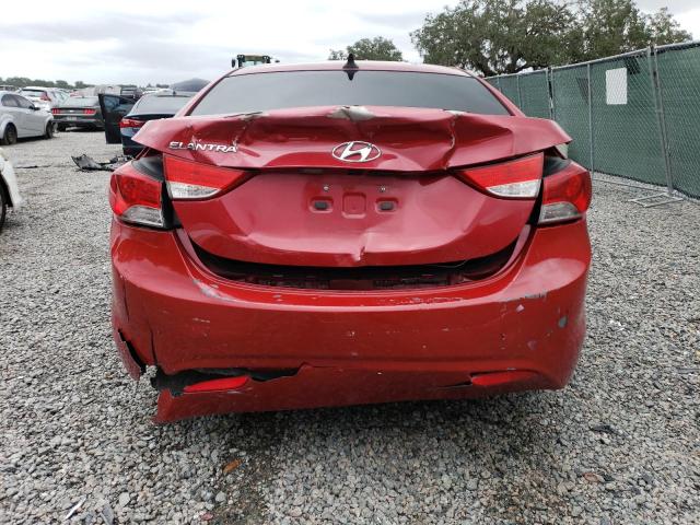 KMHDH4AE0DU971327 - 2013 HYUNDAI ELANTRA GLS RED photo 6