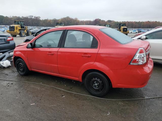 KL1TD56E69B402597 - 2009 CHEVROLET AVEO LS RED photo 2