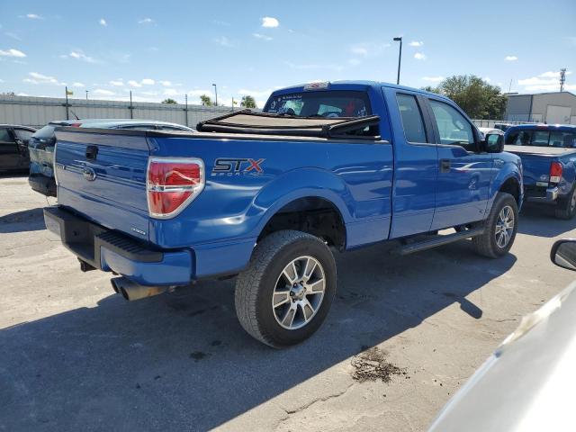 1FTFX1EF6EFC58195 - 2014 FORD F150 SUPER CAB BLUE photo 3