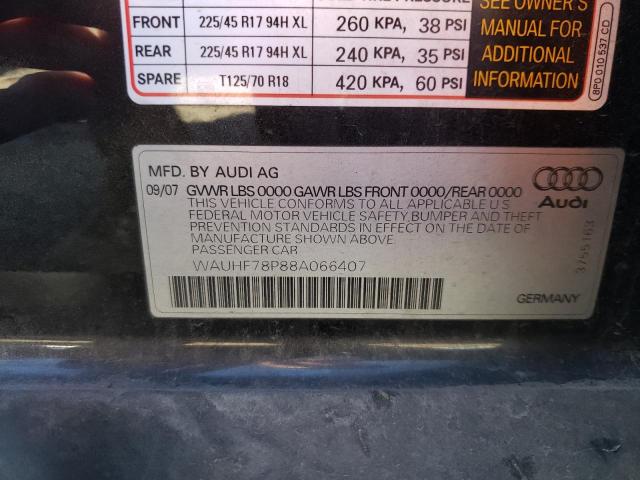 WAUHF78P88A066407 - 2008 AUDI A3 2.0 BLACK photo 13